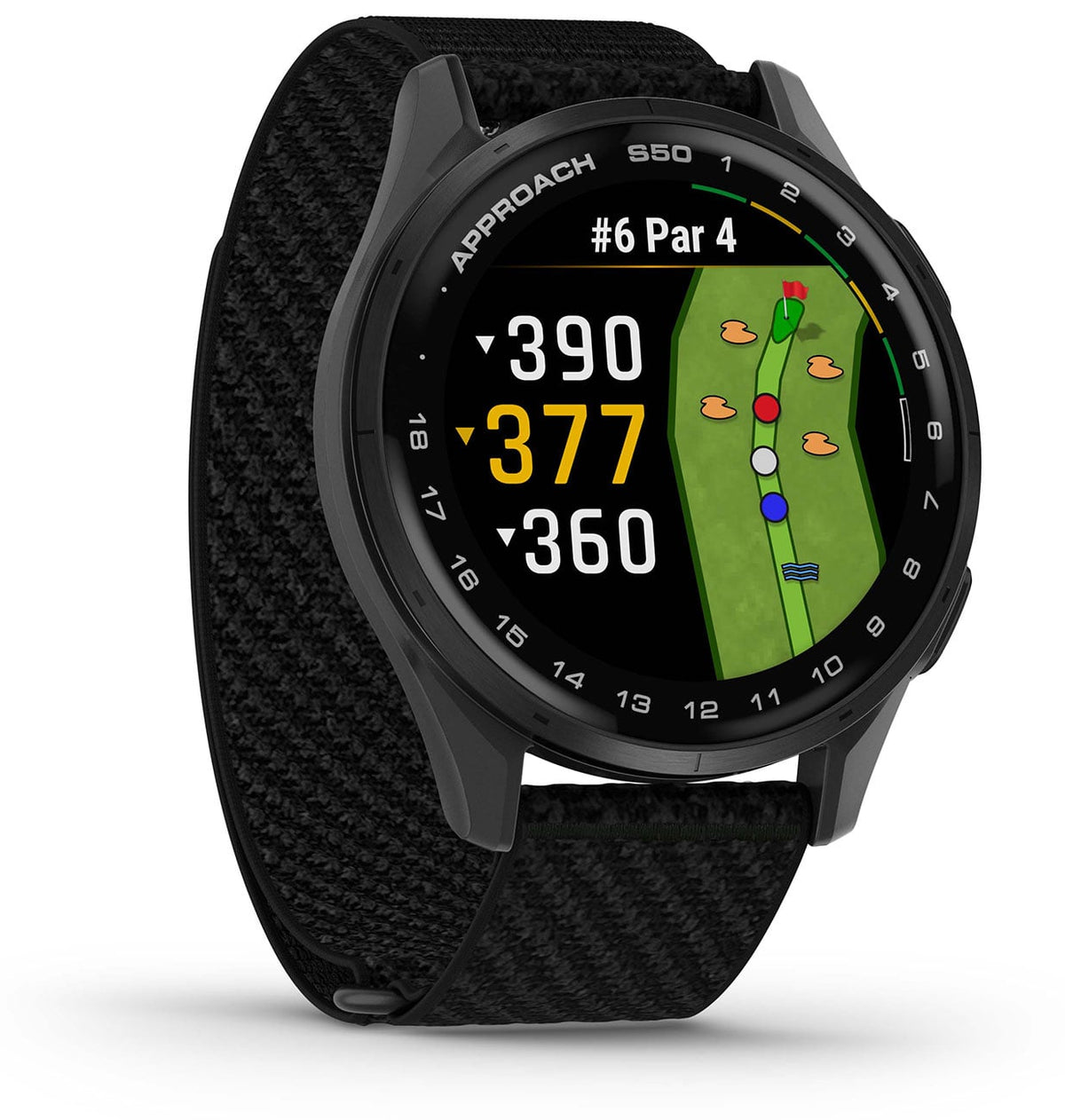 Garmin Approach S50 Golf Smartwatch 43mm Slate Aluminum Case with Black Band - 010-03010-00 - image 3