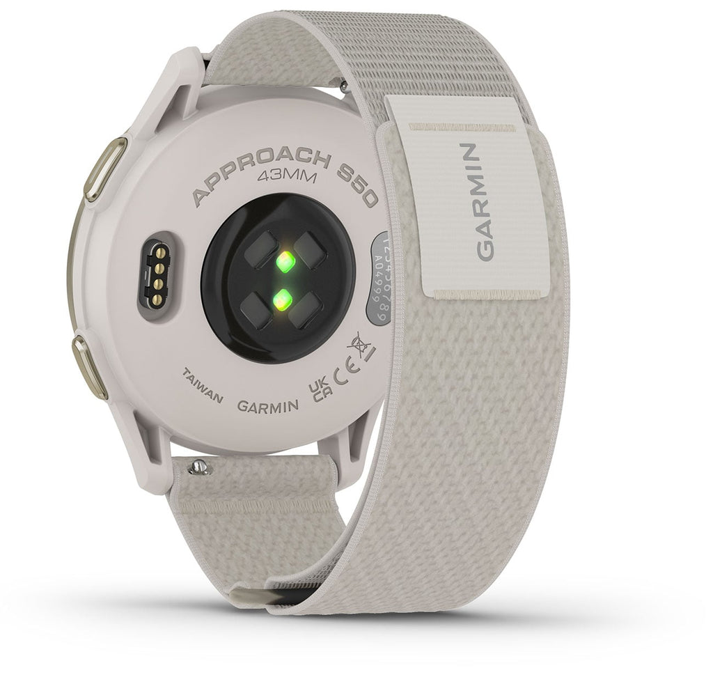 Garmin Approach S50 Golf Smartwatch 43mm Cream Gold Aluminum Case with Ivory Band - 010-03010-01 - image 5