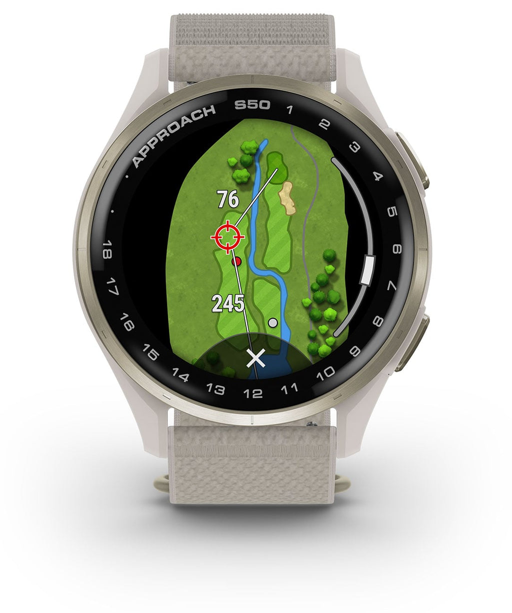 Garmin Approach S50 Golf Smartwatch 43mm Cream Gold Aluminum Case with Ivory Band - 010-03010-01 - image 2