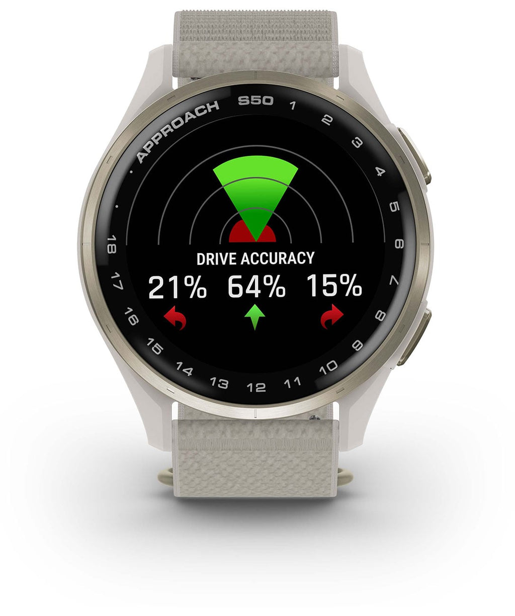 Garmin Approach S50 Golf Smartwatch 43mm Cream Gold Aluminum Case with Ivory Band - 010-03010-01 - image 10