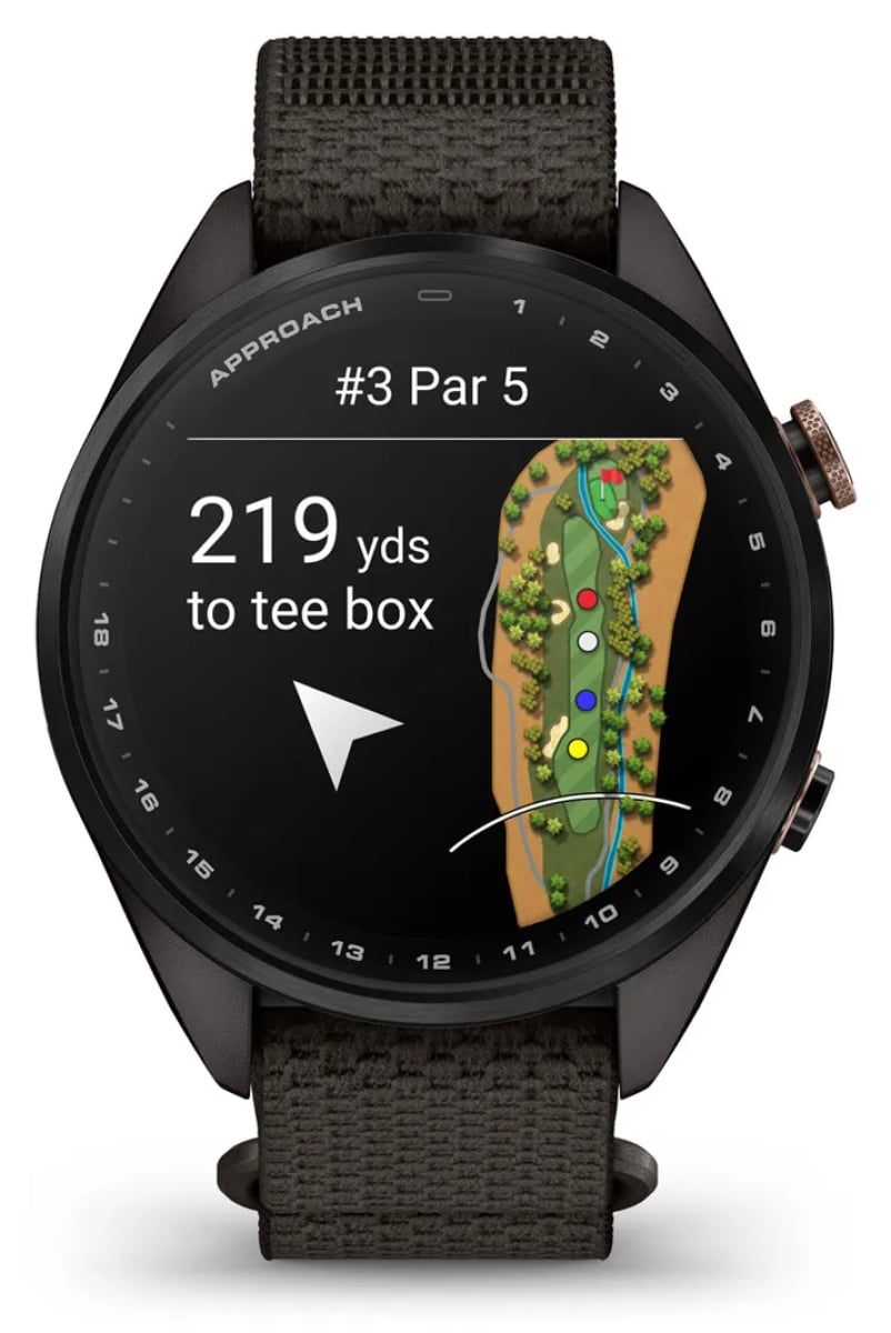 Garmin Approach S72 GPS Smartwatch 43mm in Carbon Gray/Heritage Bronze DLC Titanium with Pebble Gray Comf - image 8