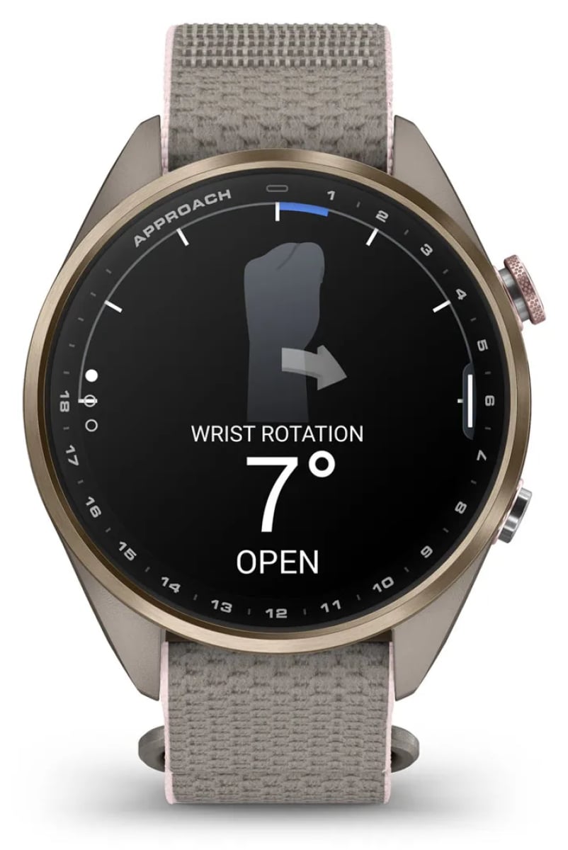 Garmin Approach S72 GPS Smartwatch 43mm in Soft Gold/Blush Pink Titanium Bezel with French Gray/Blush Pin - image 4