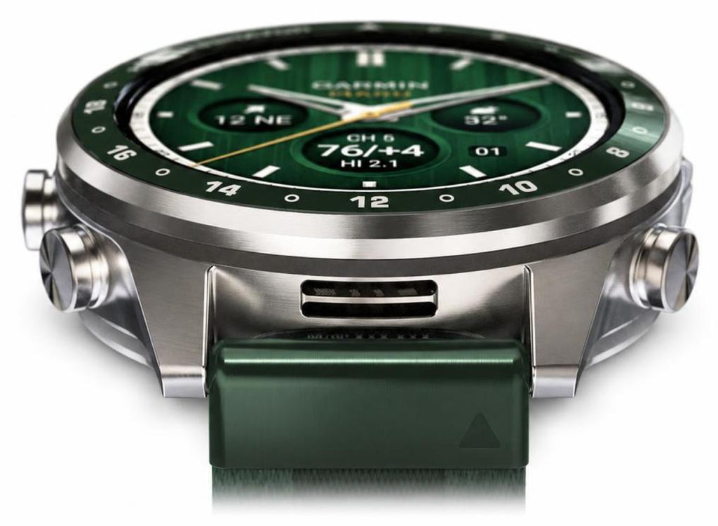 Garmin MARQ Golfer (Gen 3) Modern Tool Smartwatch 47mm in Green Titanium with Jacquard-woven Strap - 010- - image 4