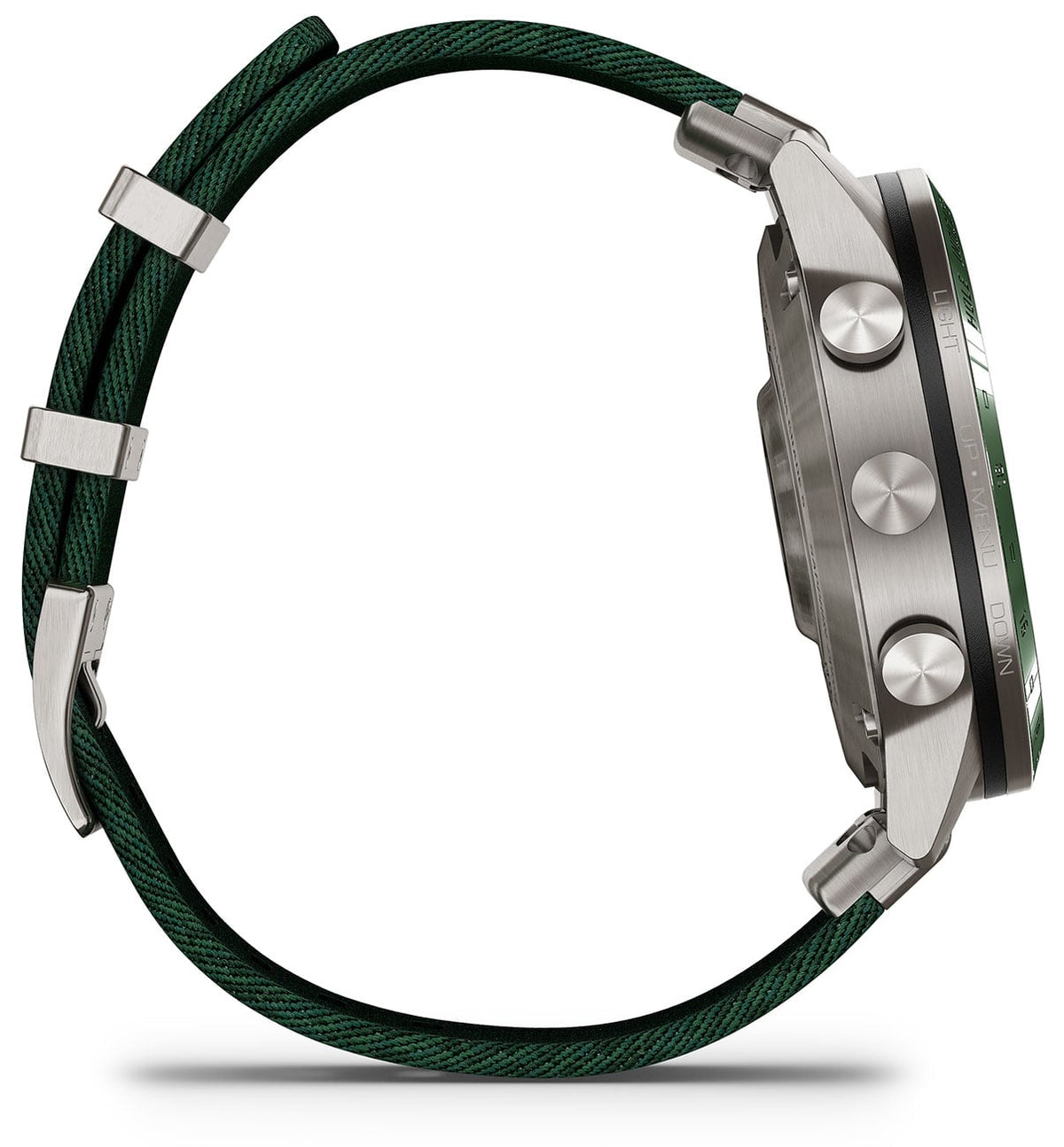 Garmin MARQ Golfer (Gen 2) Modern Tool Watch Titanium Bezel With Green Nylon Band - 010-02648-20 - image 7