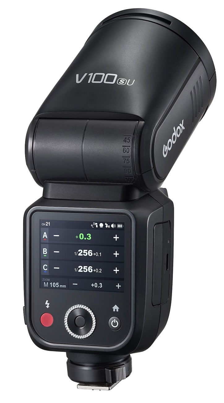 Godox TTL Li-ion Round Head Camera Flash For Sony Cameras - V100SU - image 4