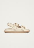 Harper crèmekleurige leren sandalen