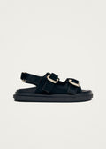Harper Zachte Zwarte Leren Sandalen