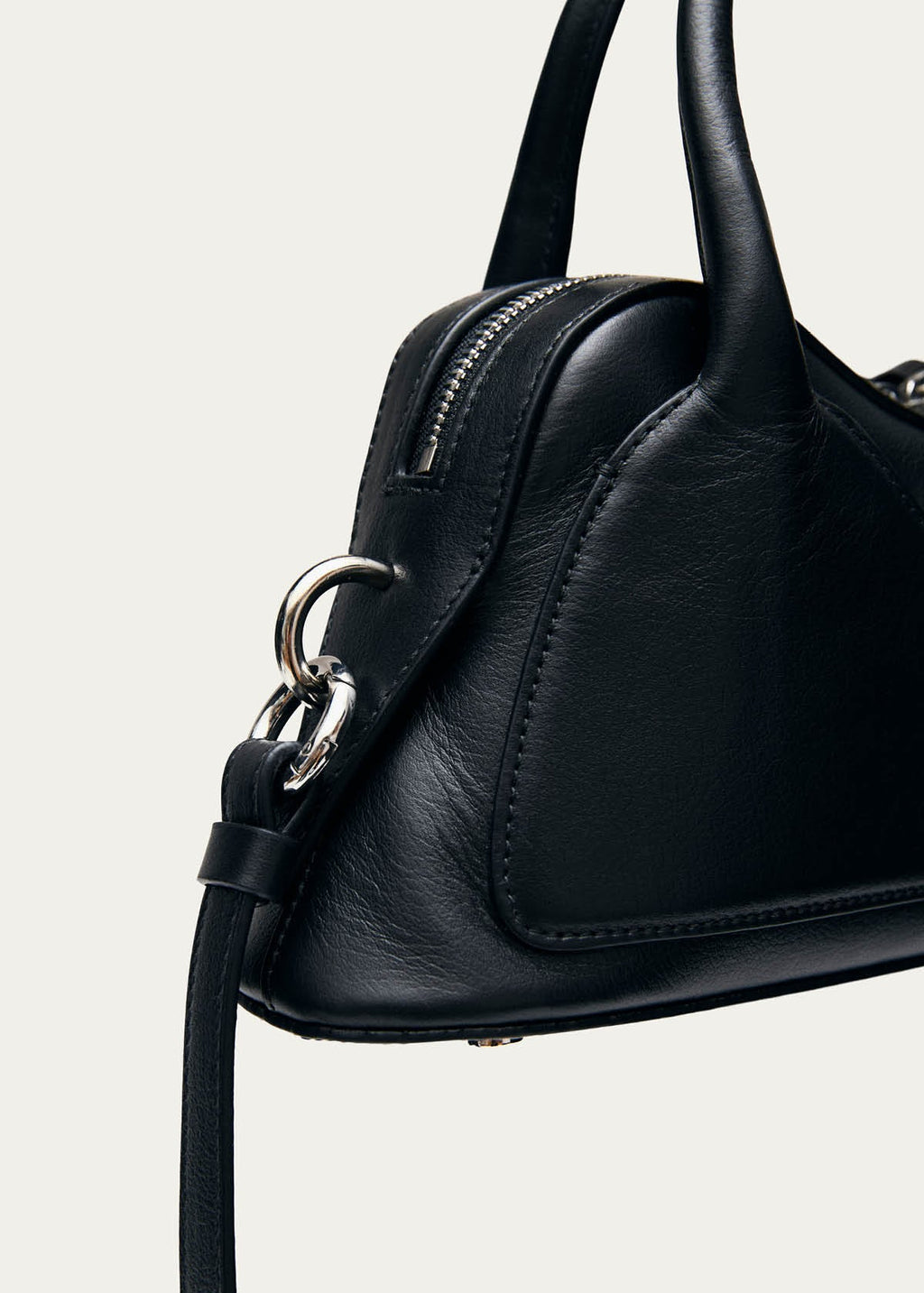 Hilma Mini Zwarte Leren Tas