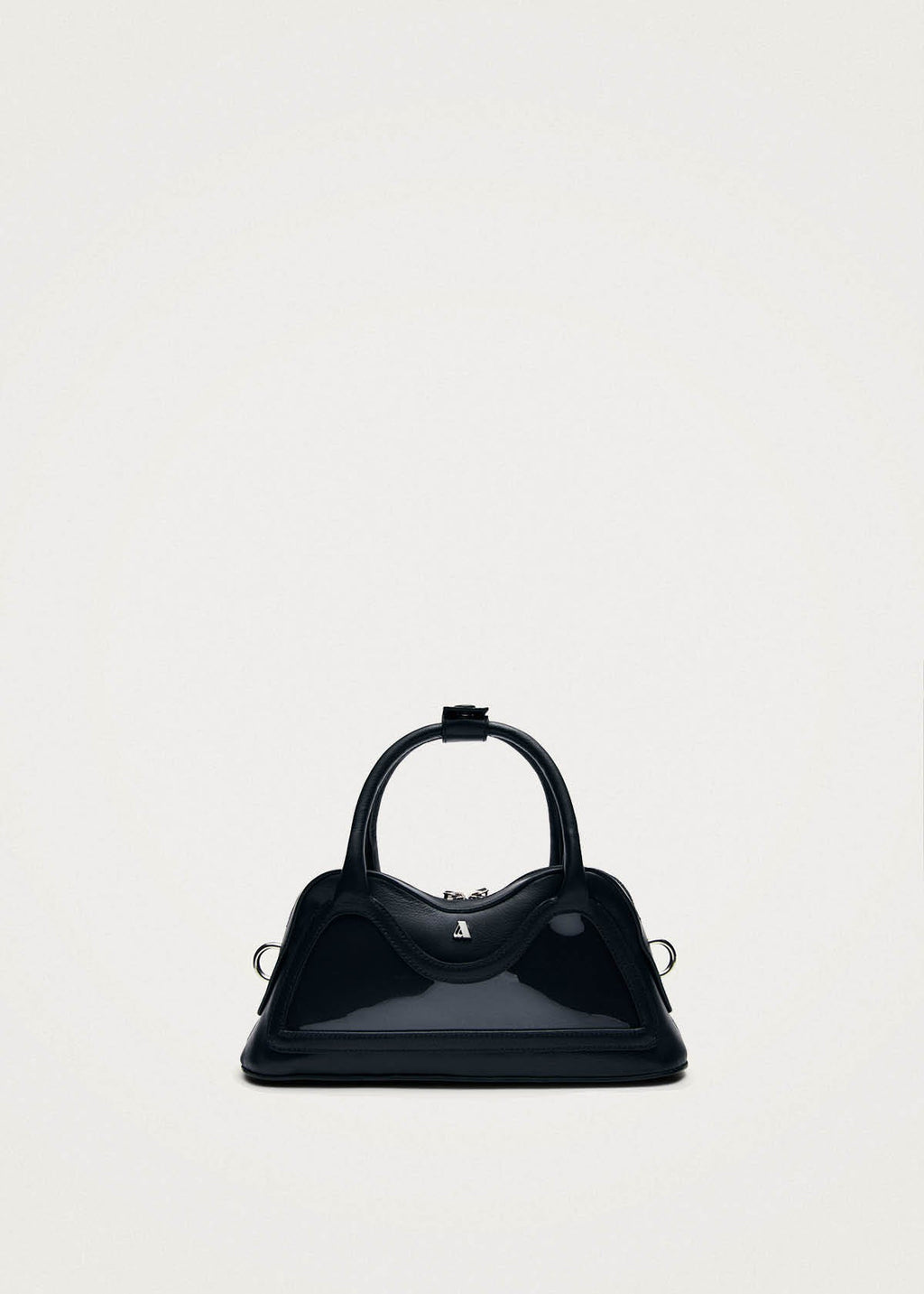 Hilma Mini Vinyl Zwarte Leren Tas
