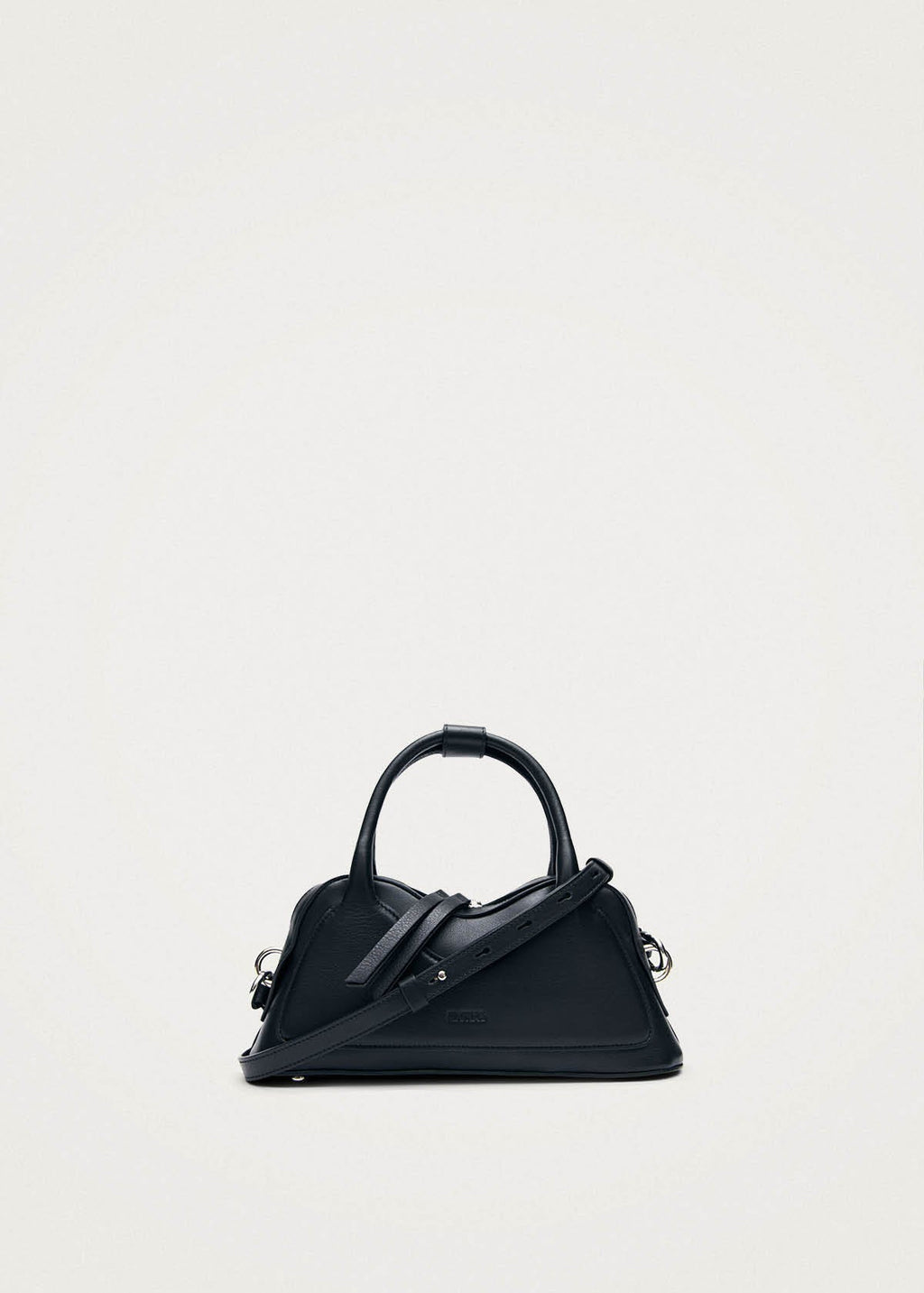 Hilma Mini Vinyl Zwarte Leren Tas
