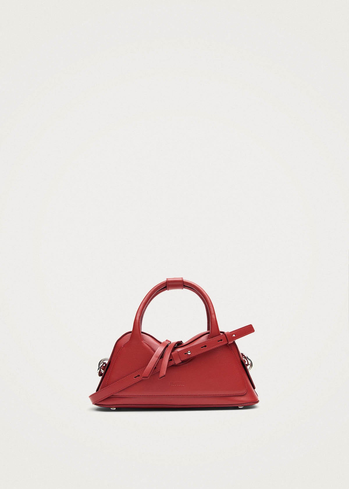 Hilma Mini-Tasche aus rotem Vinyl-Leder