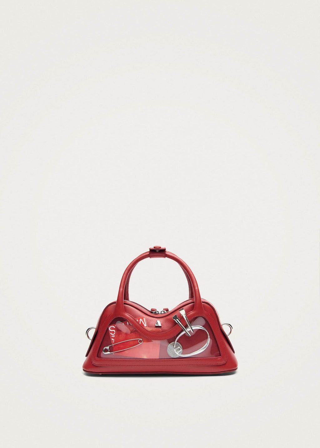 Hilma Mini-Tasche aus rotem Vinyl-Leder