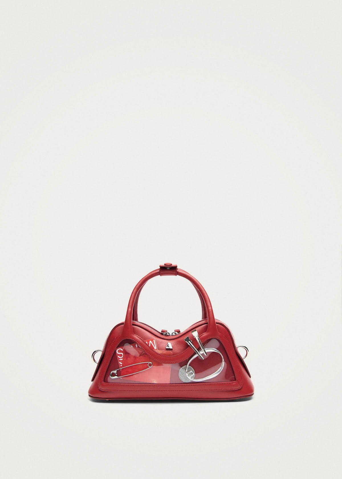 Hilma Mini-Tasche aus rotem Vinyl-Leder