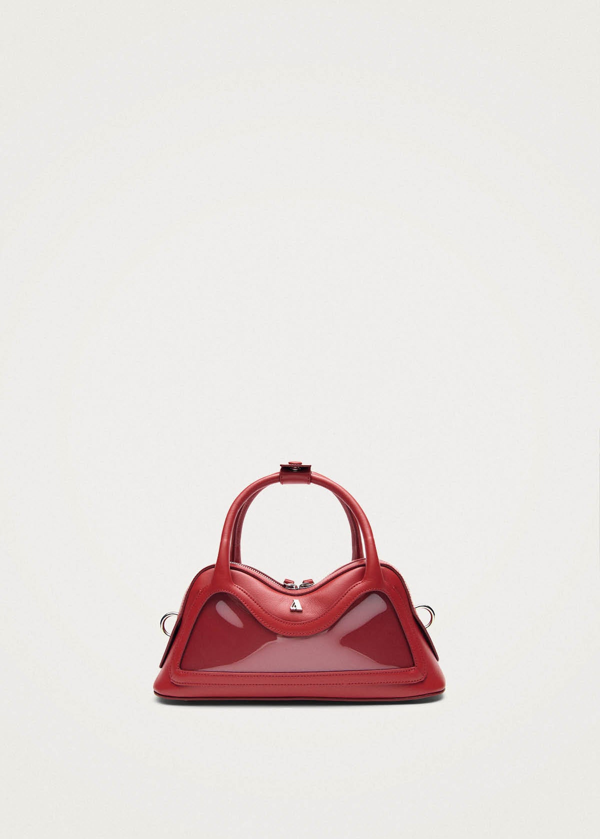 Hilma Mini-Tasche aus rotem Vinyl-Leder