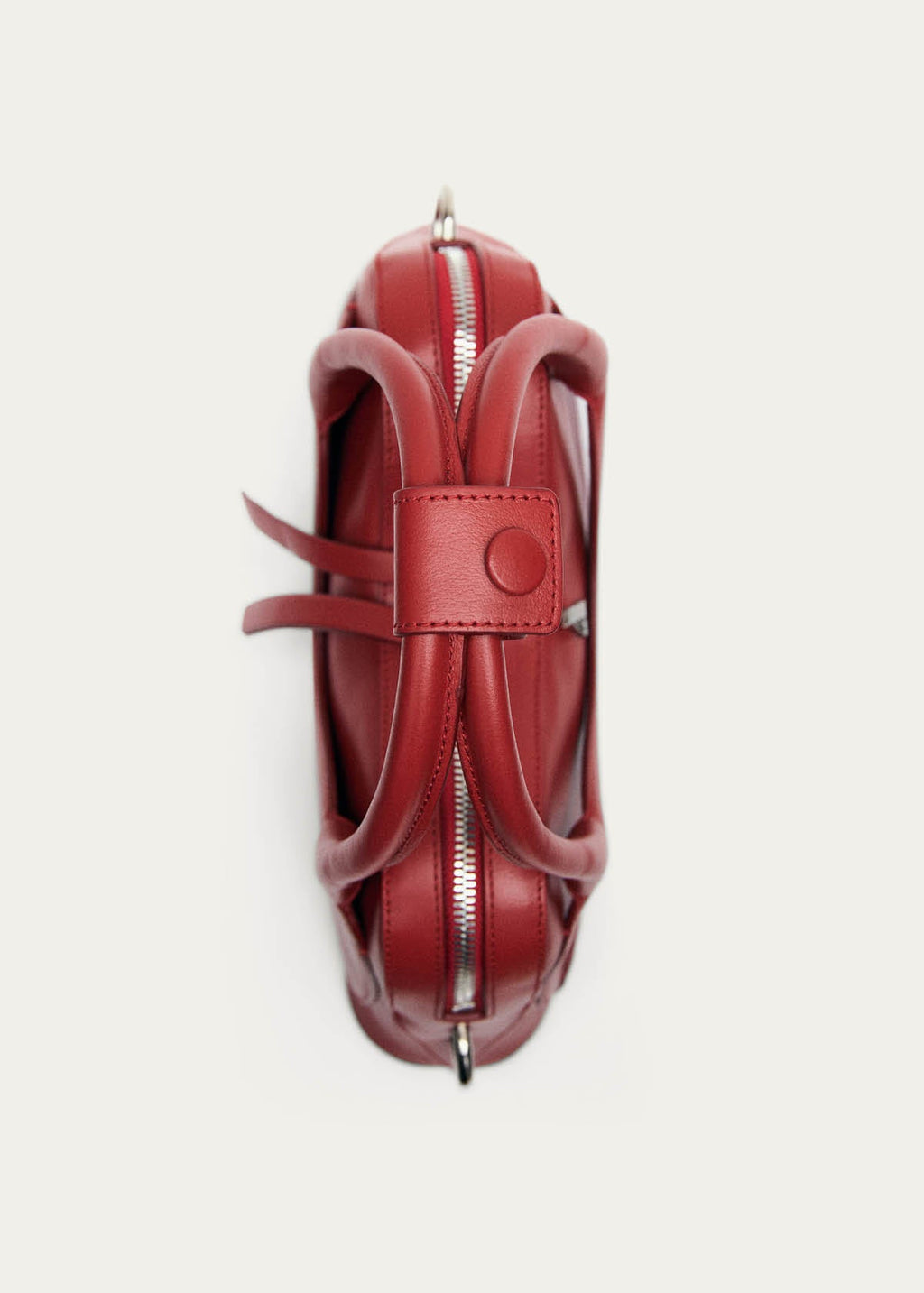 Hilma Mini-Tasche aus rotem Vinyl-Leder