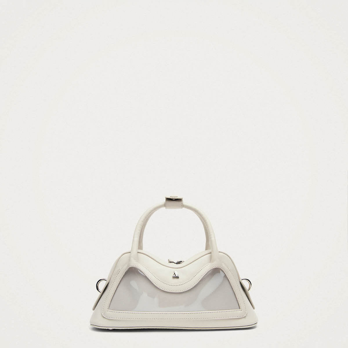 Hilma Mini Vinyl-tas van wit leer