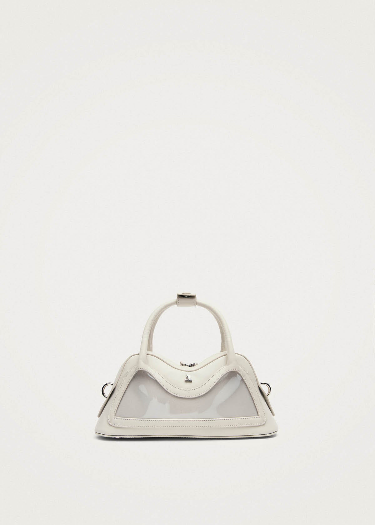 Hilma Mini Vinyl-tas van wit leer