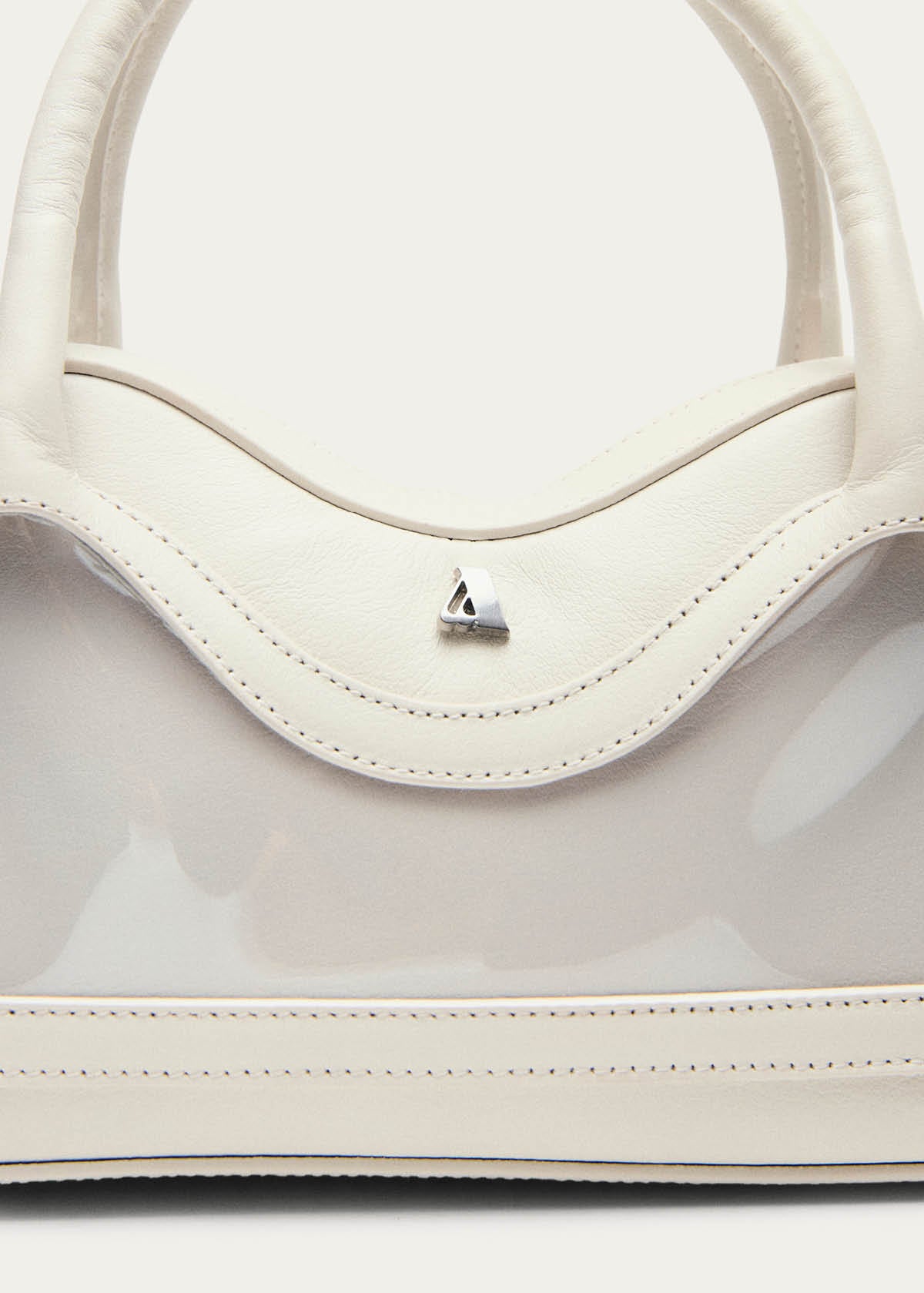 Hilma Mini Vinyl-tas van wit leer