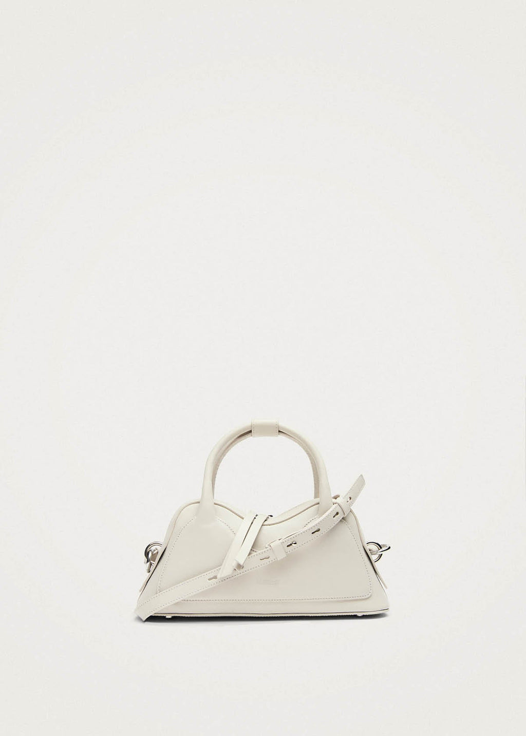 Hilma Mini Vinyl-tas van wit leer