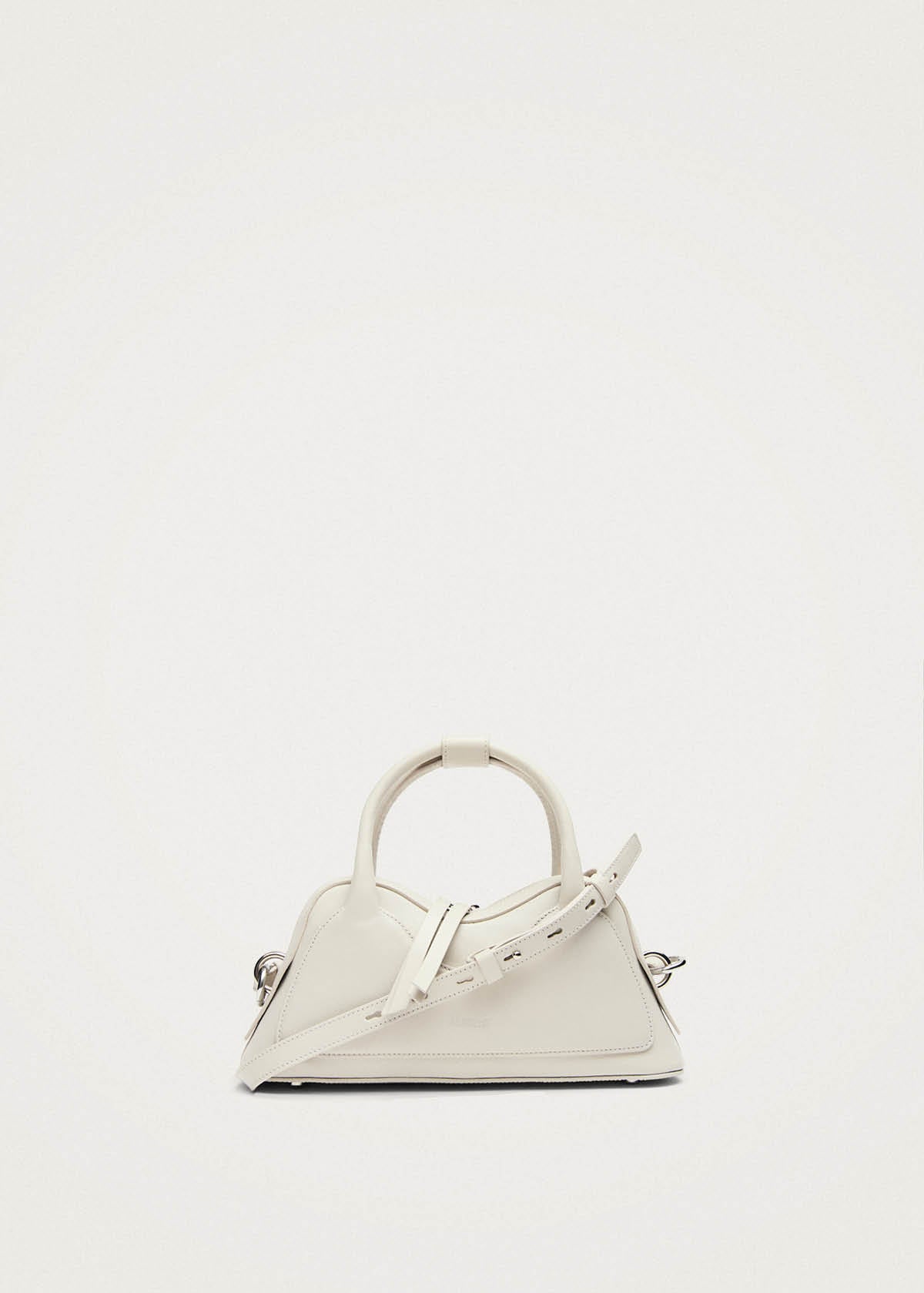 Hilma Mini Vinyl-tas van wit leer