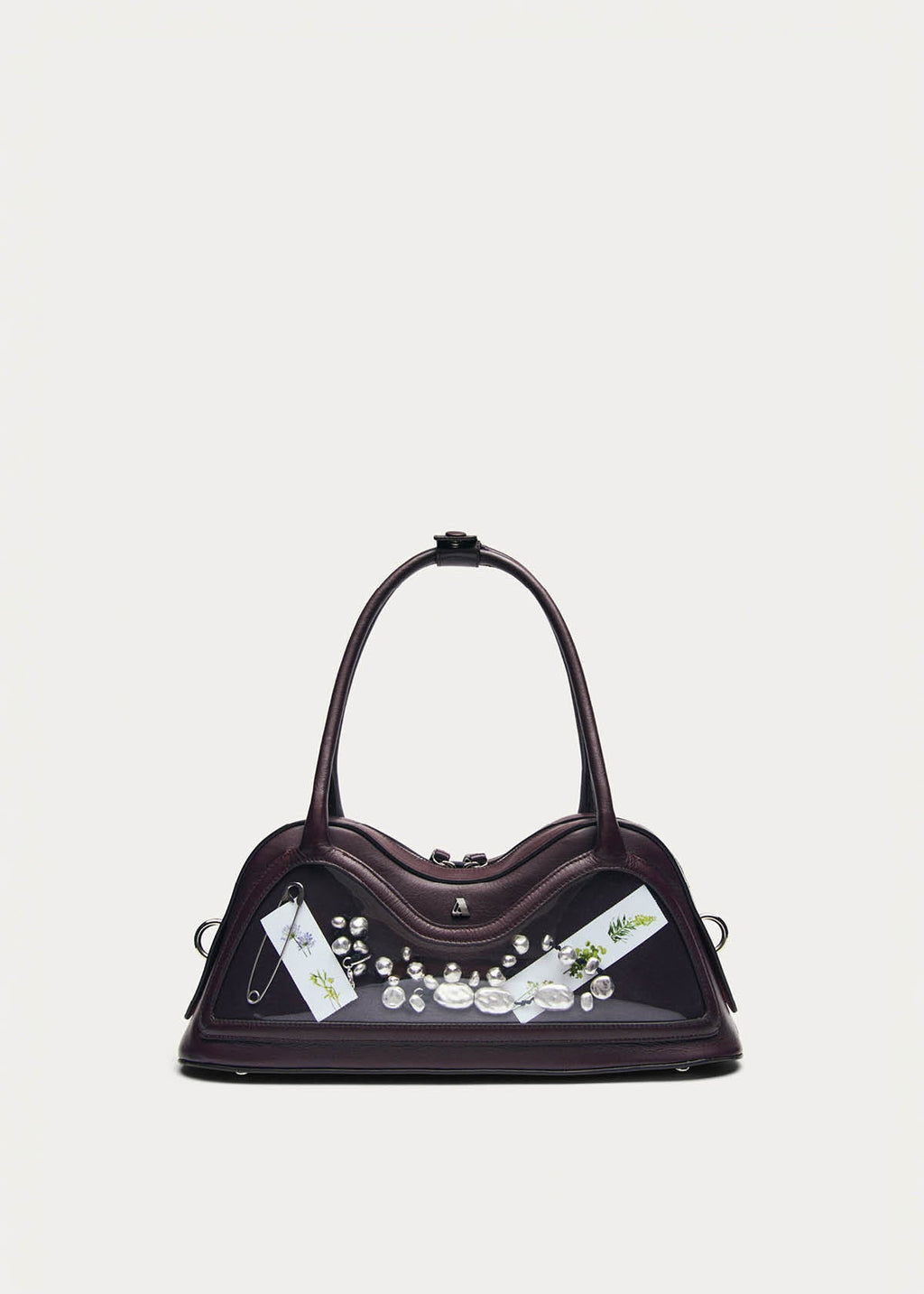 Hilma Vinyl-Tasche aus burgunderrotem Leder