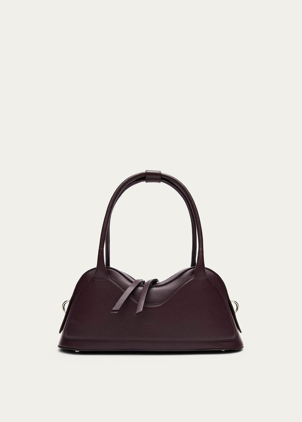 Hilma Vinyl-Tasche aus burgunderrotem Leder
