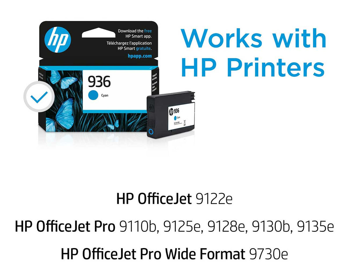HP 936 Original Ink Cartridge in Cyan - 4S6U9LN - image 2