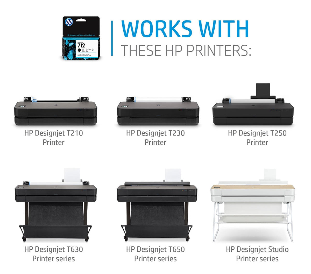 HP 712 29ml DesignJet Ink Cartridge in Cyan (3-Pack) - 3ED77A - image 2