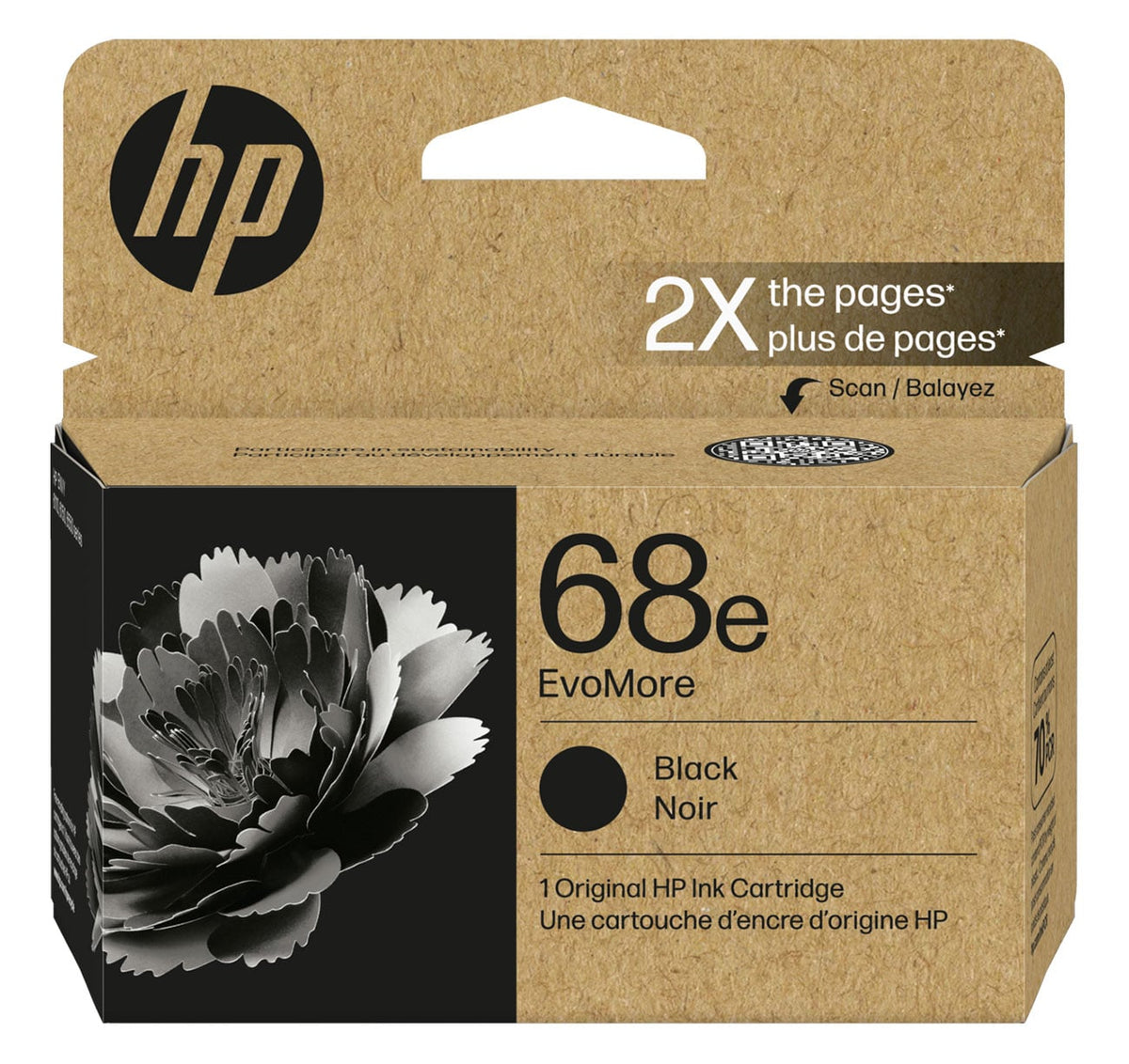 HP 68e EvoMore Original Ink Cartridge in Black - 7FP22TN - image 1
