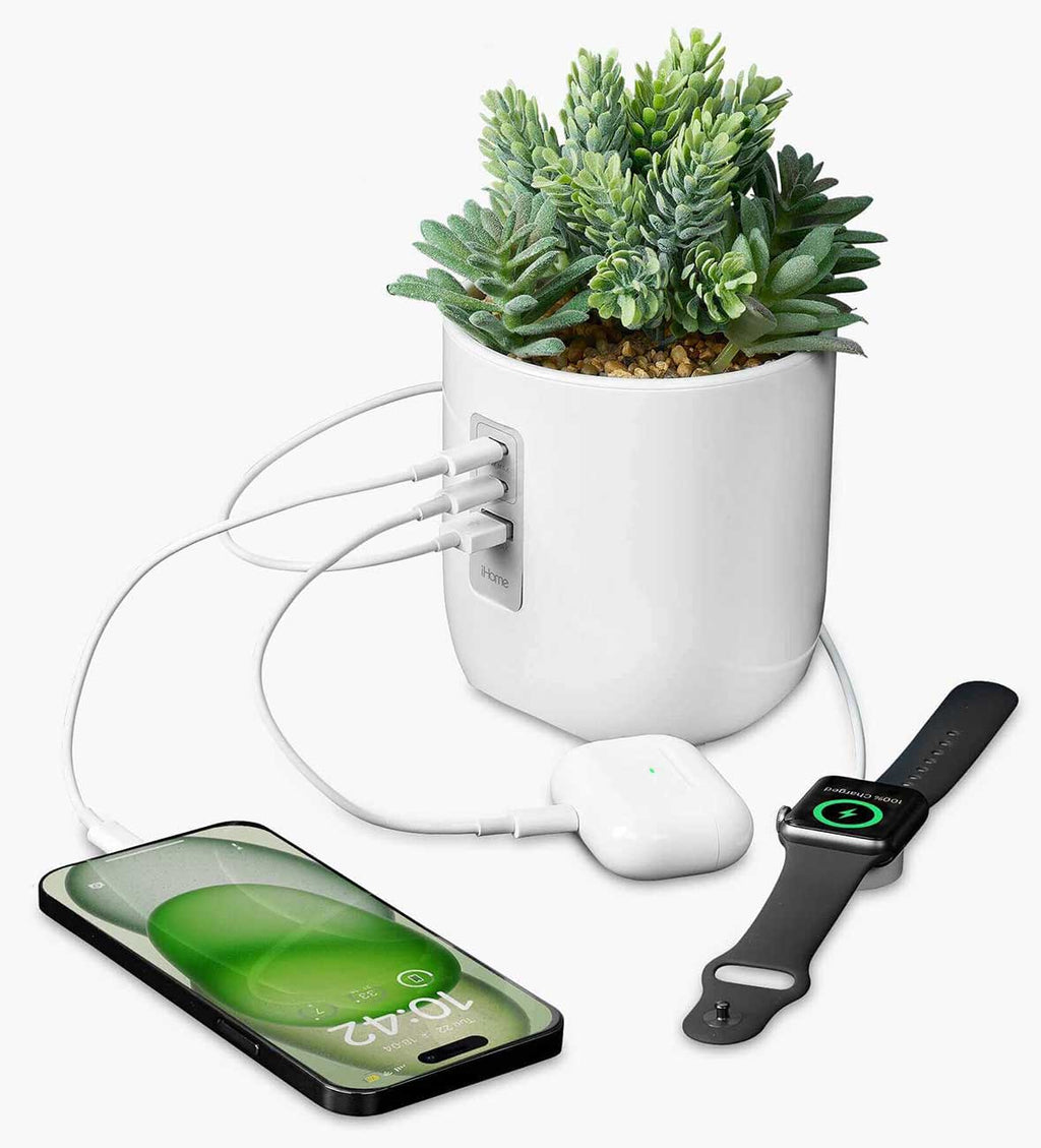 iHome Faux Succulent Charging Station - IPP45 - image 3
