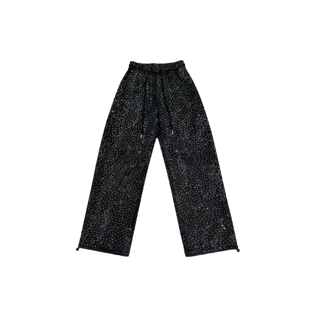 VYBES Black Leopard Sweatpants