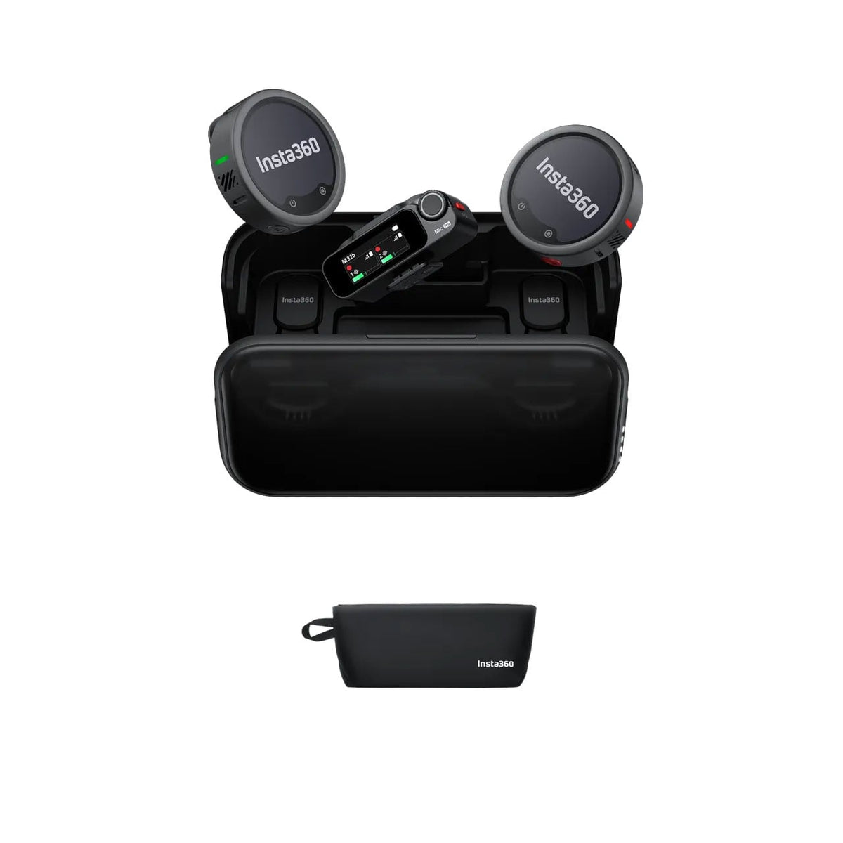 Insta360 Mic Pro Wireless (2 TX + 1 RX + Charging Case) In Black - MICPRO01-MCA10 - image 1