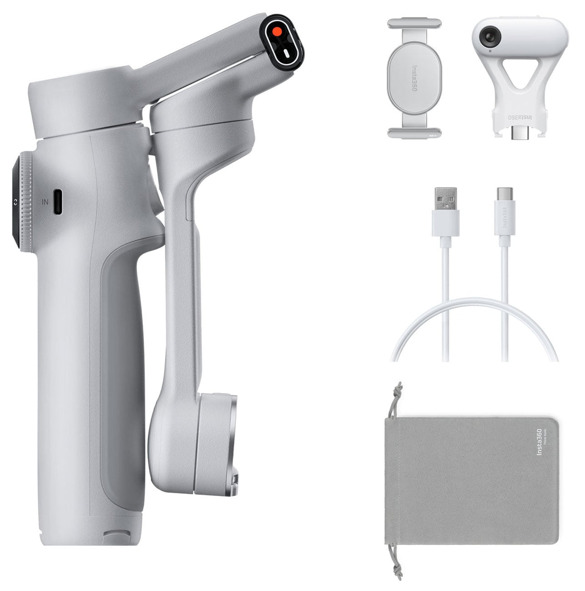Insta360 Flow 2 Gimbal AI Tracker Bundle in Stone Gray - CINSABQA_FLOW2LITE12 - image 1