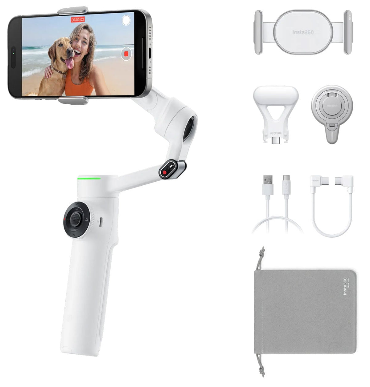 Insta360 Flow 2 Pro Gimbal Creator Bundle in White - CINSABQB_FLOW205 - image 1
