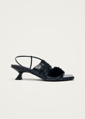 Juniper Zwarte Leren Sandalen