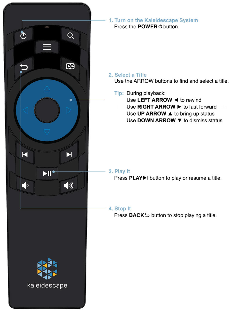 Kaleidescape Remote Control for Strato M, Strato E, and Strato V - KREMOTE-STRATO - image 4
