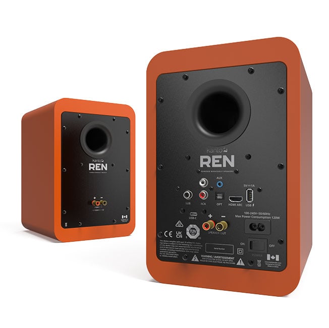 Kanto REN Bookshelf Speakers in Matte Orange (Pair) - RENMO - image 2