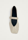 Lautan Ballerinas aus cremefarbenem Leder