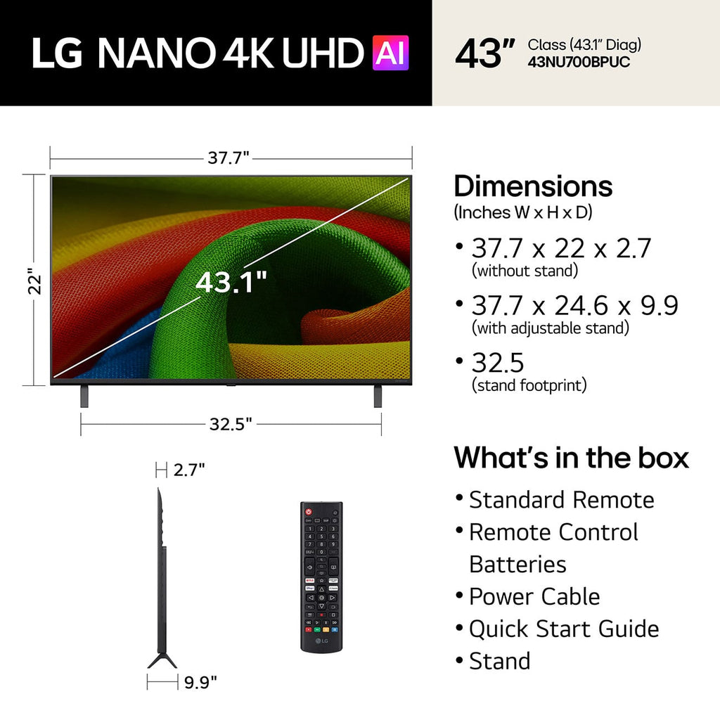 LG AI NU70 Series 43-Inch Nano 4K UHD Smart TV - 43NU700BPUC - image 5