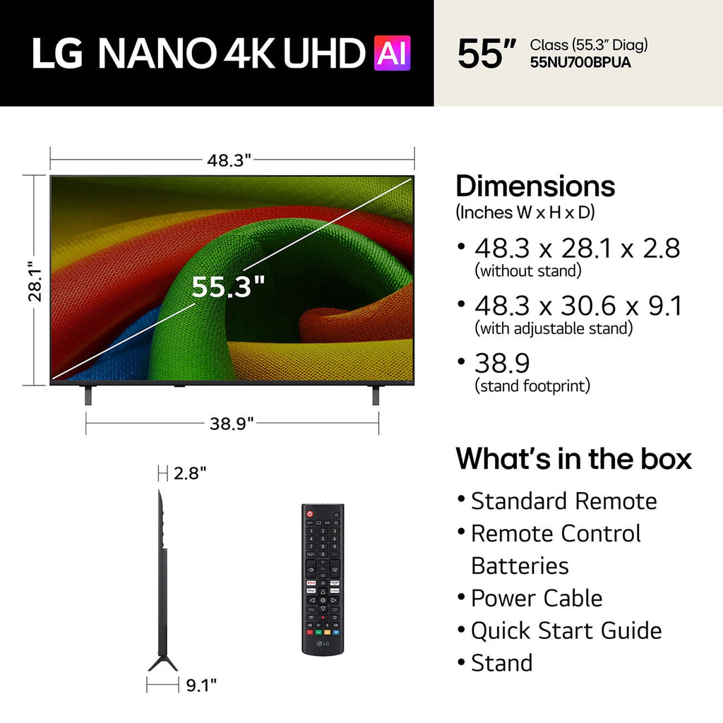 LG AI NU70 Series 55-Inch Nano 4K UHD Smart TV - 55NU700BPUA - image 4