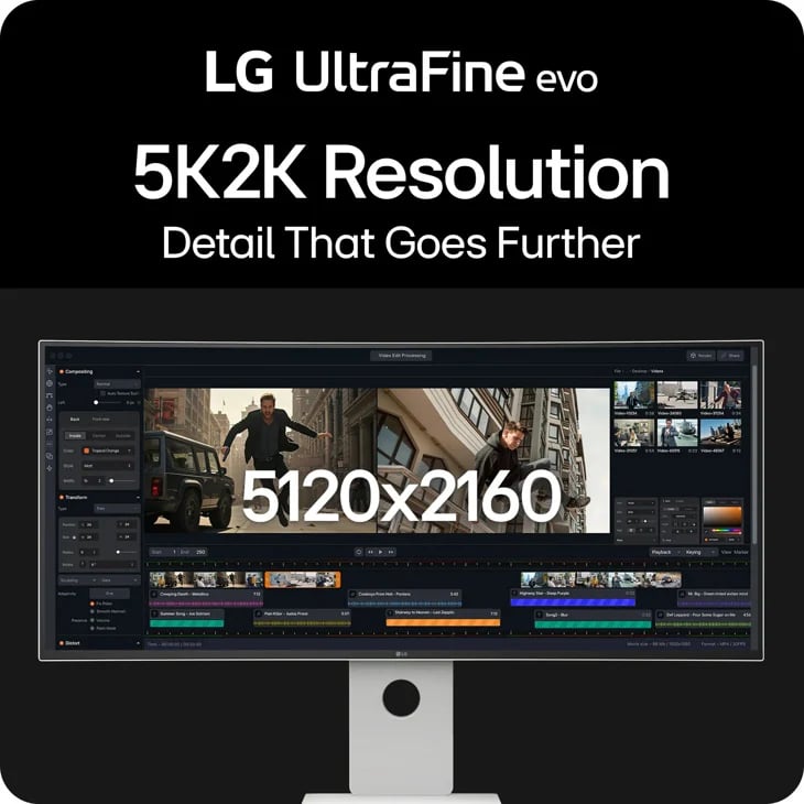LG UltraFine evo 40-Inch 5K2K WUHD Nano IPS Black Monitor with Thunderbolt 5 - 40U990A-W - image 8