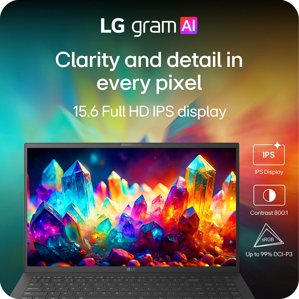 LG gram Copilot+ PC Laptop 15.6-Inch AMD Ryzen AI 7 450 32GB RAM 1TB SSD in Black - 15Z95U-G.AU87U1 - image 7