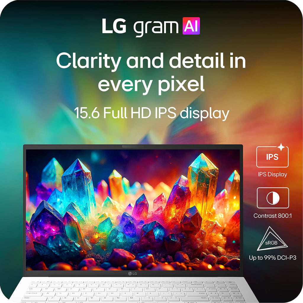 LG gram 15.6-Inch Copilot+ PC Laptop AMD Ryzen AI 7 450 16GB RAM 512GB SSD in Silver - 15Z95U-H.AU74U1 - image 8
