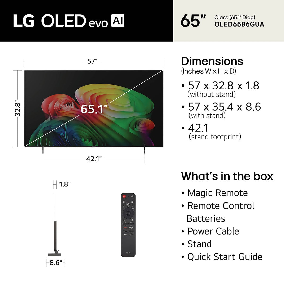 LG OLED B6 4K 65-Inch Smart TV - OLED65B6GUA - image 6