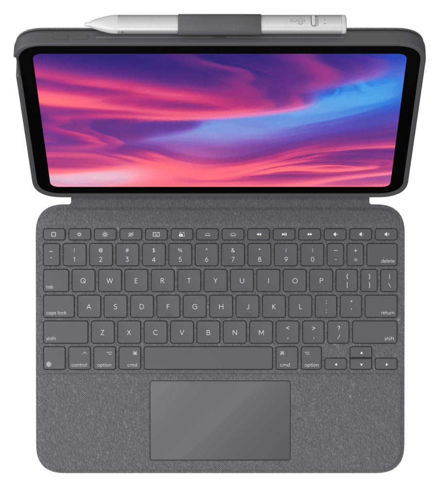 Logitech Combo Touch Keyboard Cover for iPad (10th & 11th Gen) in Oxford Gray - 920-011433 - image 1