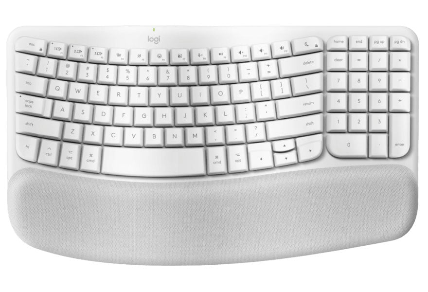 Logitech Wave Keys Wireless Keyboard Ergonomic for Mac in White - 920-012402 - image 1