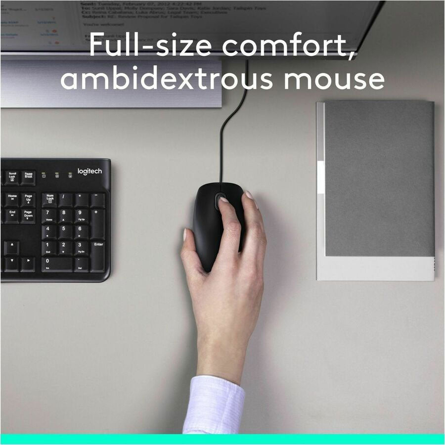 Logitech MK120 Corded Keyboard and Mouse Combo in Black - 920-002565 - image 10