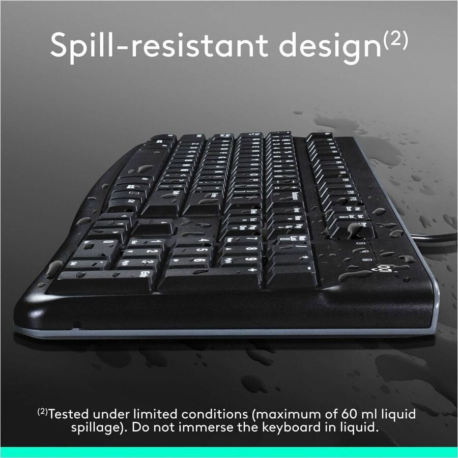 Logitech MK120 Corded Keyboard and Mouse Combo in Black - 920-002565 - image 7