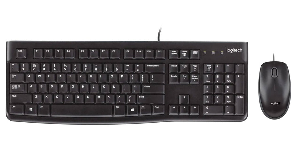 Logitech MK120 Corded Keyboard and Mouse Combo in Black - 920-002565 - image 1