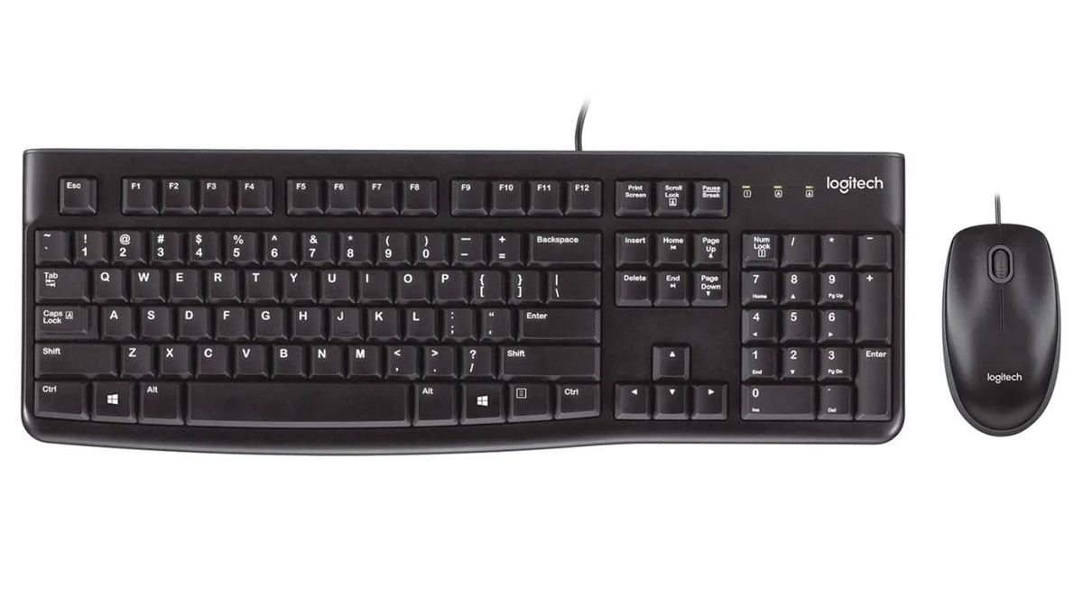 Logitech MK120 Corded Keyboard and Mouse Combo in Black - 920-002565 - image 1